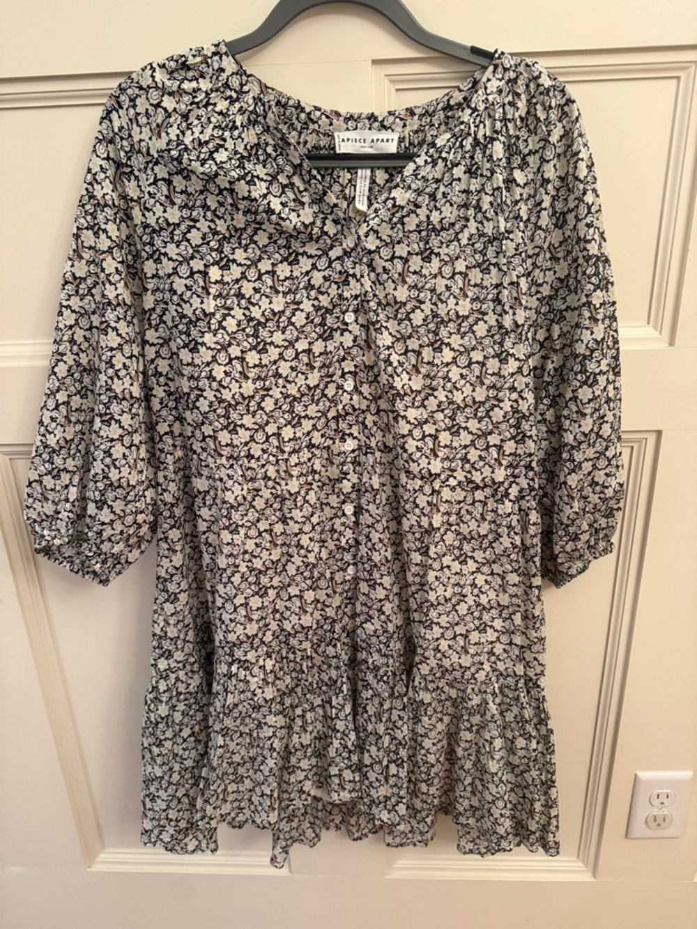 Apiece Apart Floral dress, Size Medium